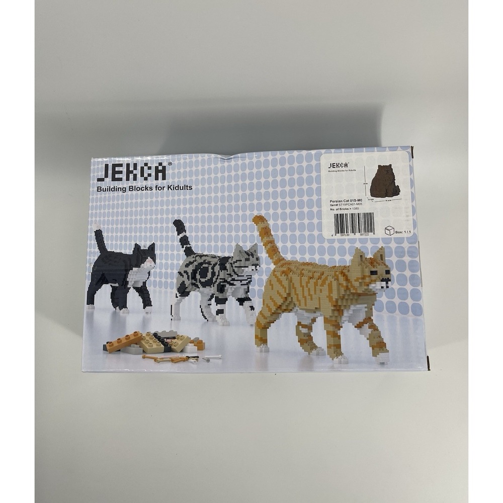 New JEKCA Persian Cat 01S Building Blocks Set‎ 1380 Pieces Model Kit